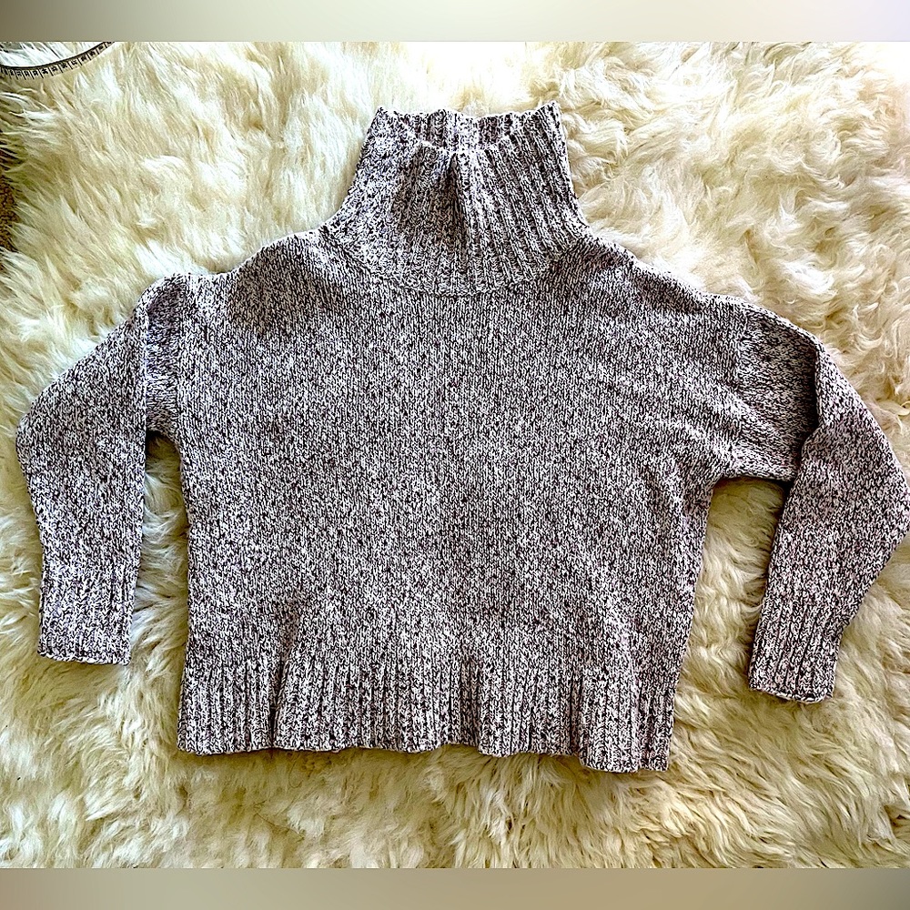 Cropped knit turtleneck sweater Chelsea28 size L